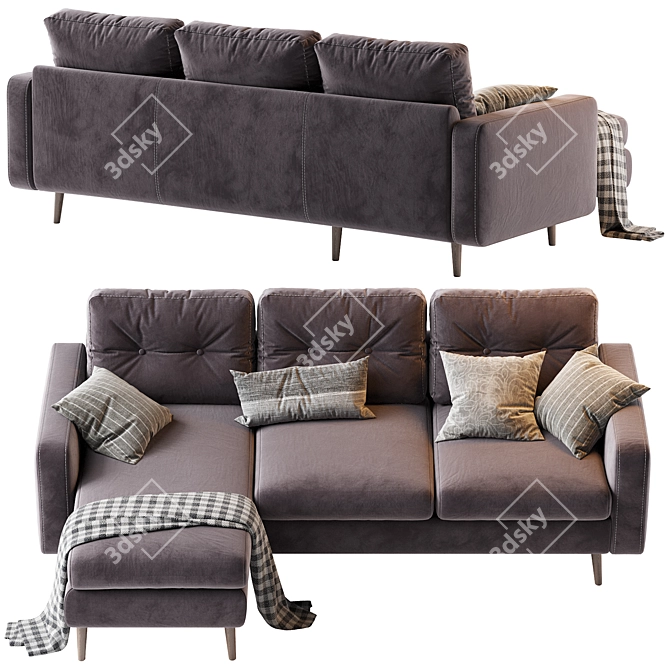 Modern Corner Sofa Deans Sherst 3D model image 3