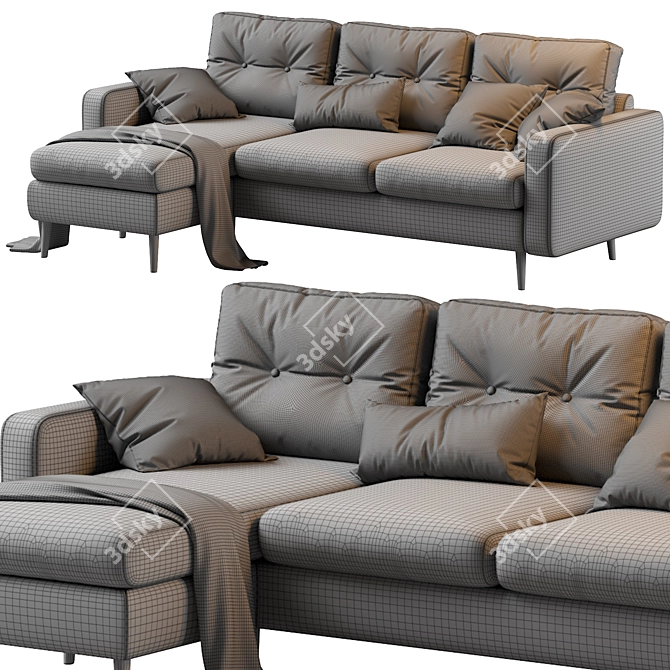 Modern Corner Sofa Deans Sherst 3D model image 10