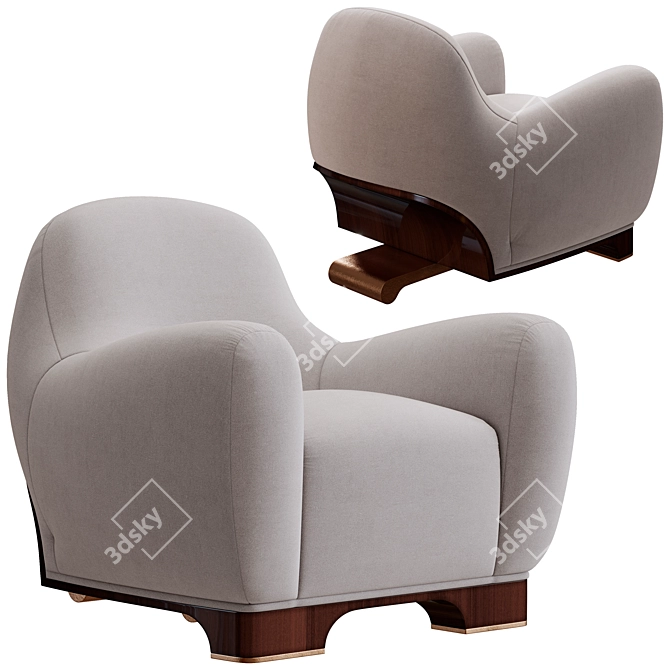 Luxurious Achilles Salvagni TATO Armchair: Premium Comfort for Your Space 3D model image 1