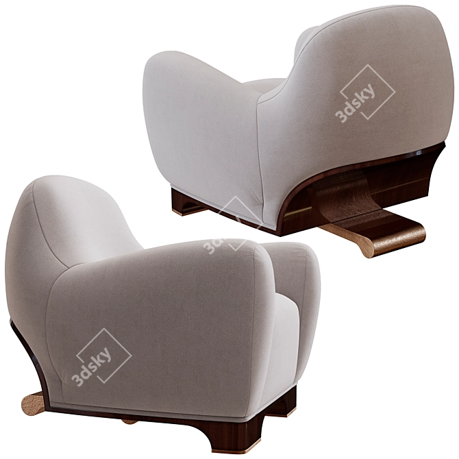 Luxurious Achilles Salvagni TATO Armchair: Premium Comfort for Your Space 3D model image 2