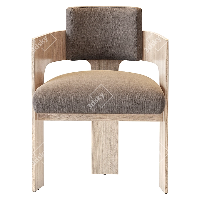 Contemporary C_Back Chair 3D model image 2