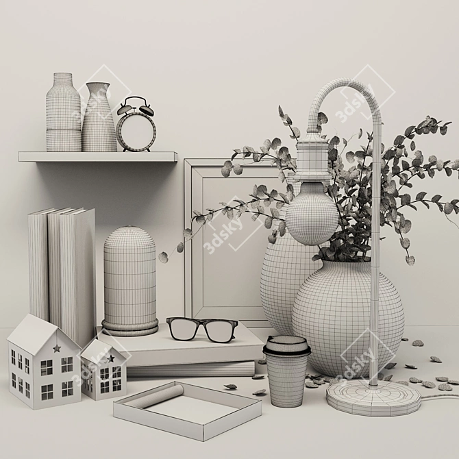 Modern Decor Set 3D model image 7