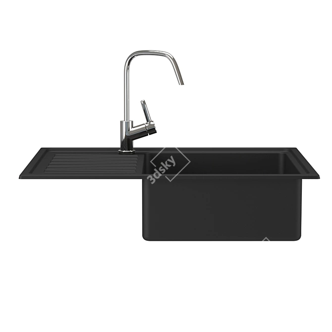 Stylish Blanco ZIA Sink 3D model image 3