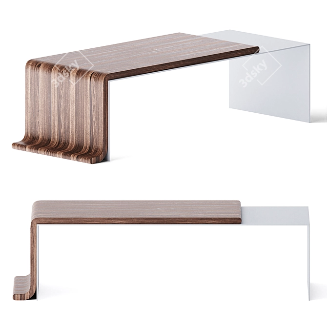 Sleek Melt Coffee Table: Elegant Design 3D model image 1