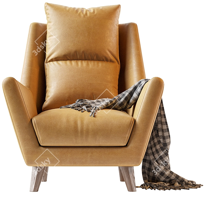 York 232 Armchair: Stylish and Comfortable 3D model image 3