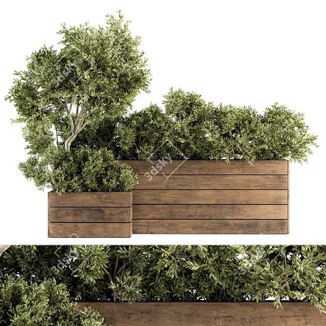 Natural Outdoor Tree Set 3D model image 2