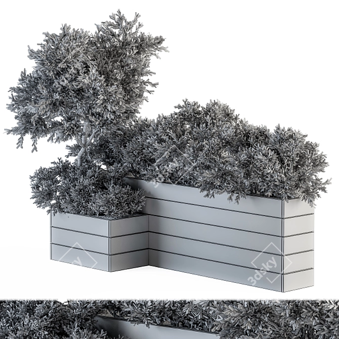 Natural Outdoor Tree Set 3D model image 5