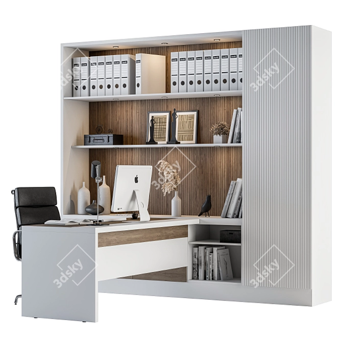 Executive Office Furniture Set 3D model image 1