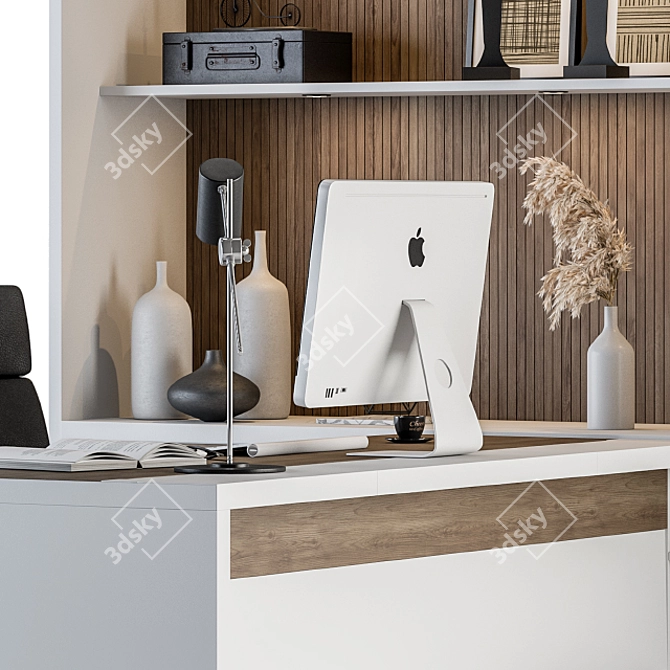 Executive Office Furniture Set 3D model image 3