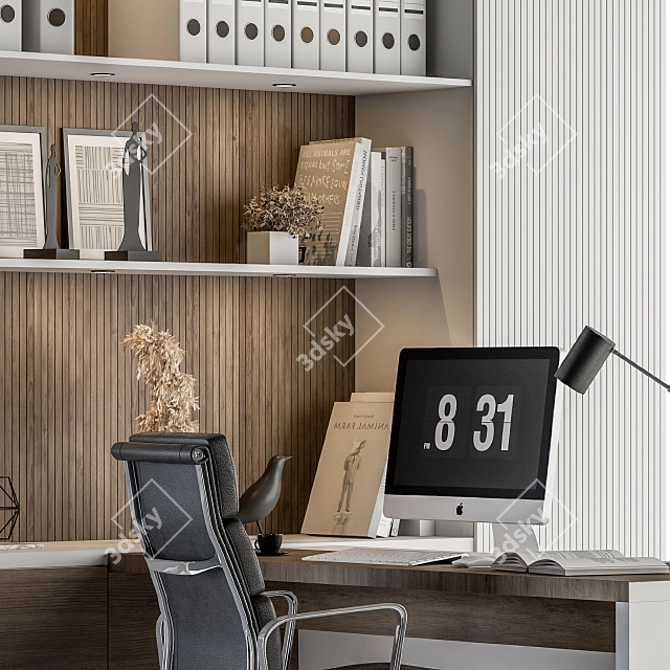 Executive Office Furniture Set 3D model image 4