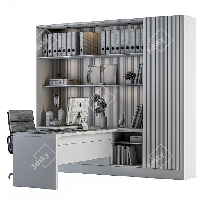 Executive Office Furniture Set 3D model image 5