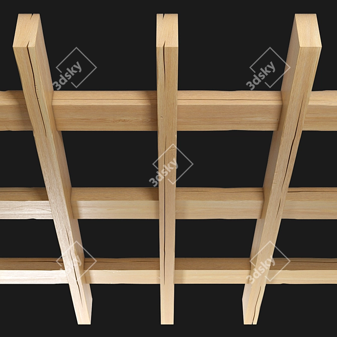 Smooth Wooden Beams 3 for 3D Modeling 3D model image 2