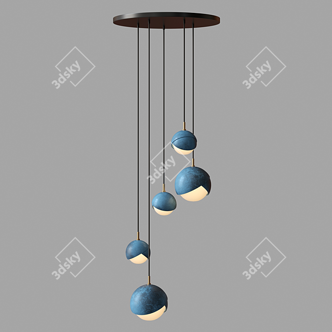 Elegant Benedict Pendant Light 3D model image 1