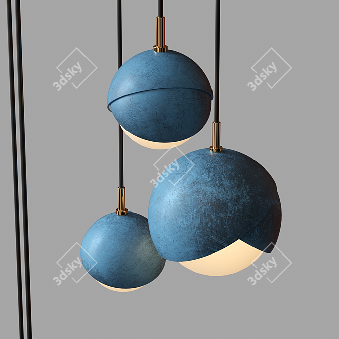 Elegant Benedict Pendant Light 3D model image 2