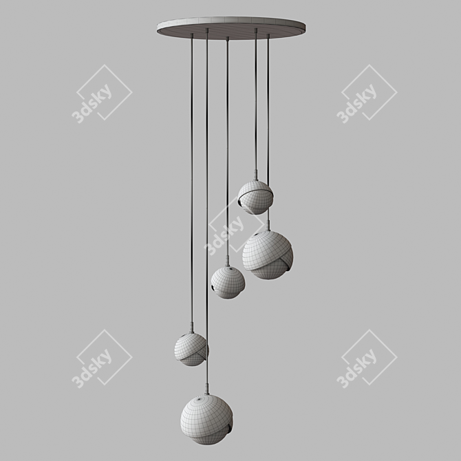 Elegant Benedict Pendant Light 3D model image 3