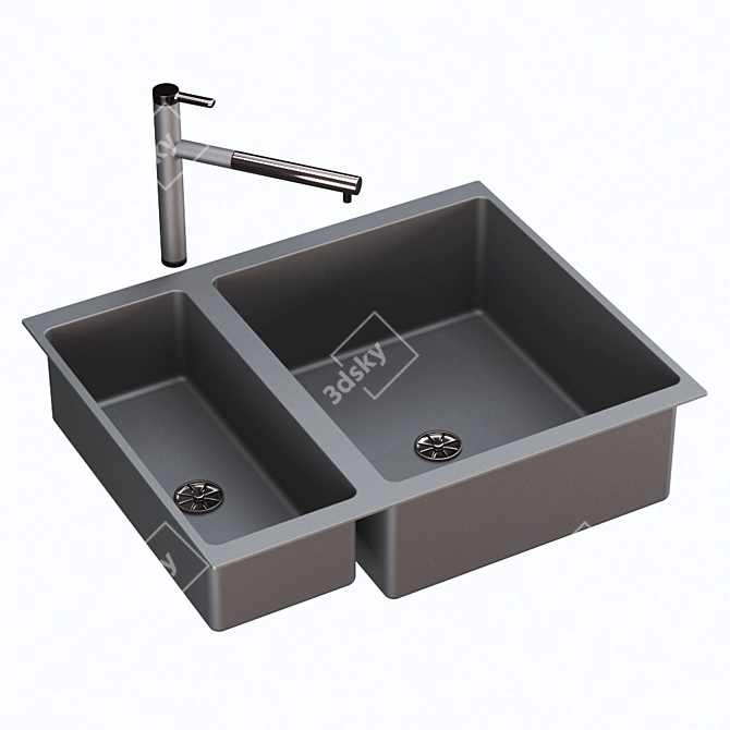 BLANCO SUBLINE: Sleek Kitchen Sink 3D model image 1