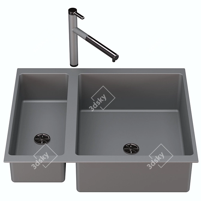 BLANCO SUBLINE: Sleek Kitchen Sink 3D model image 2