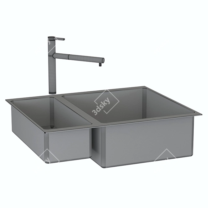 BLANCO SUBLINE: Sleek Kitchen Sink 3D model image 5