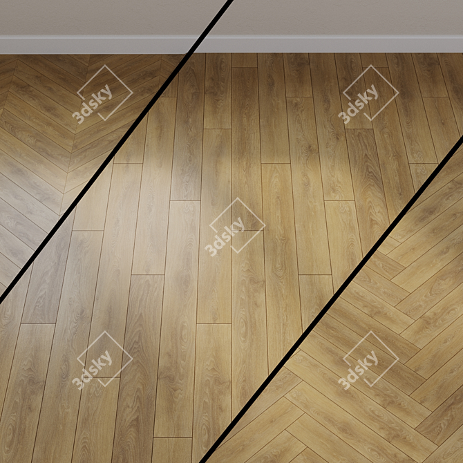 Classic Line Oak Brown Laminate 3D model image 1