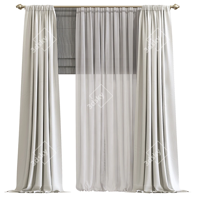 Revamp and Retopologize Curtain 3D model image 1