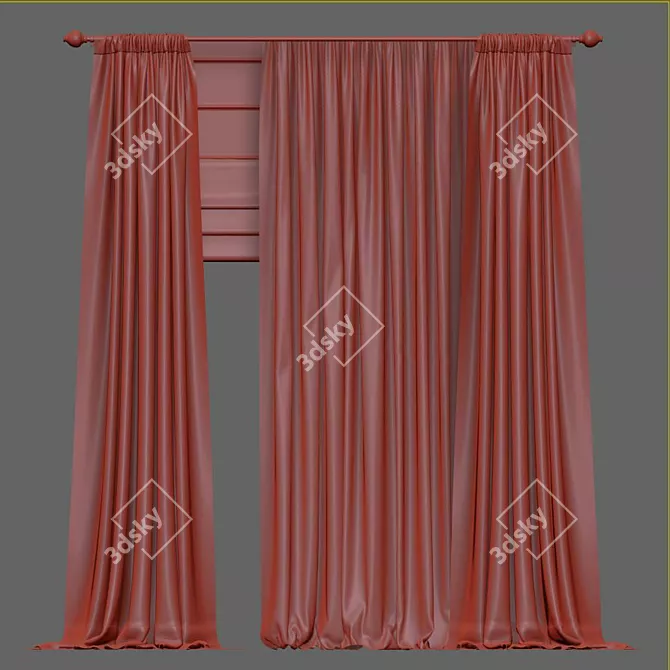 Revamp and Retopologize Curtain 3D model image 3