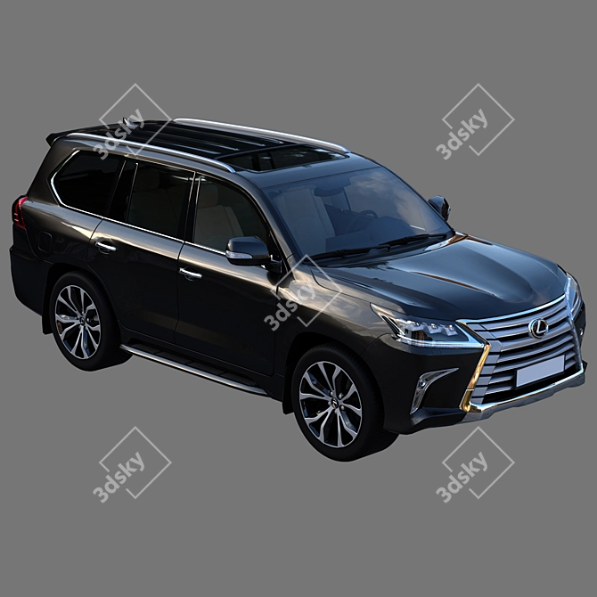 Luxurious Lexus LX: Powerful, Stylish, and Versatile 3D model image 2