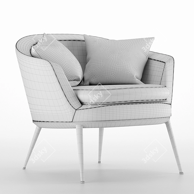 Caratos Maxalto Armchair - Elegant Comfort 3D model image 8