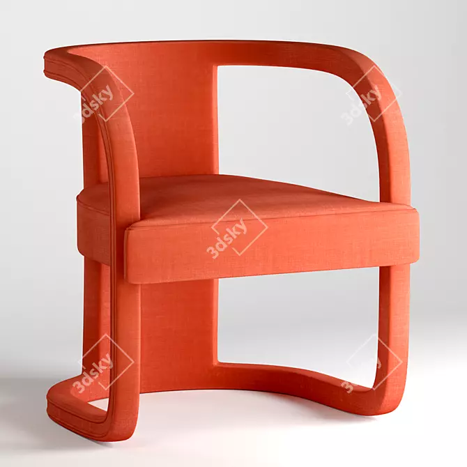 Elegant Rory Accent Chair 3D model image 3