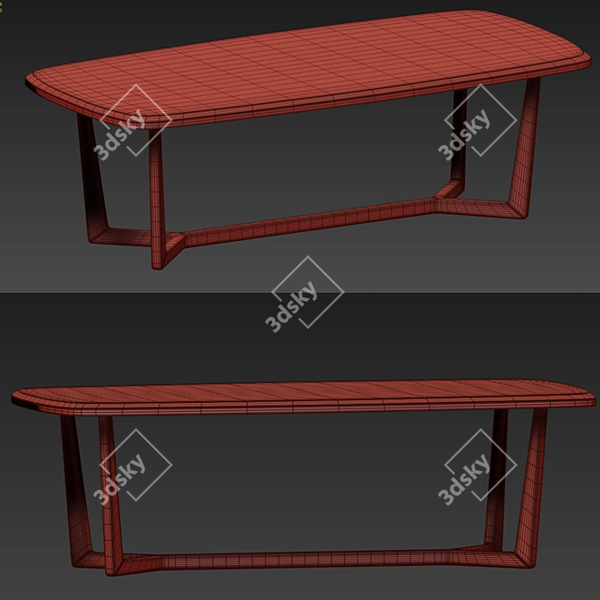 Xander Modern Dining Chair 3D model image 5