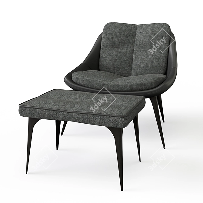 Columbus Lounge Chair: Ultimate Comfort 3D model image 6