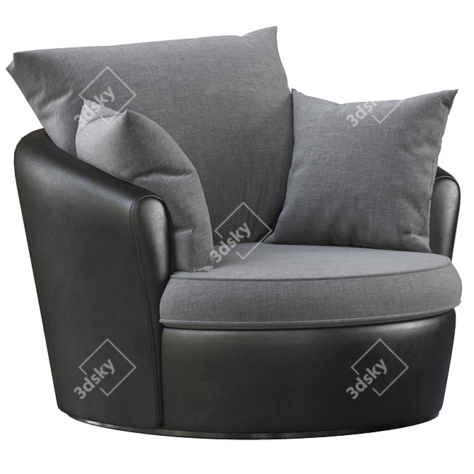 Marrakesh Fabric Swivel Chair: Exotic Elegance 3D model image 1