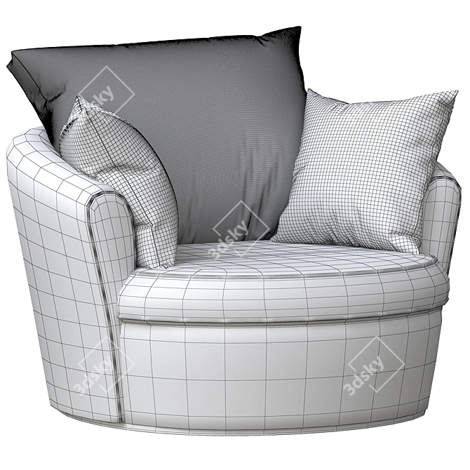 Marrakesh Fabric Swivel Chair: Exotic Elegance 3D model image 5