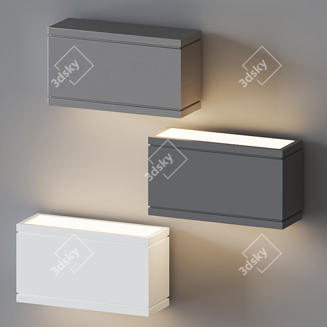 Rubix Outdoor Wall Sconce 3D model image 2