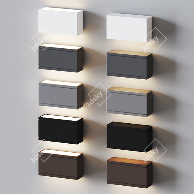 Rubix Outdoor Wall Sconce 3D model image 3