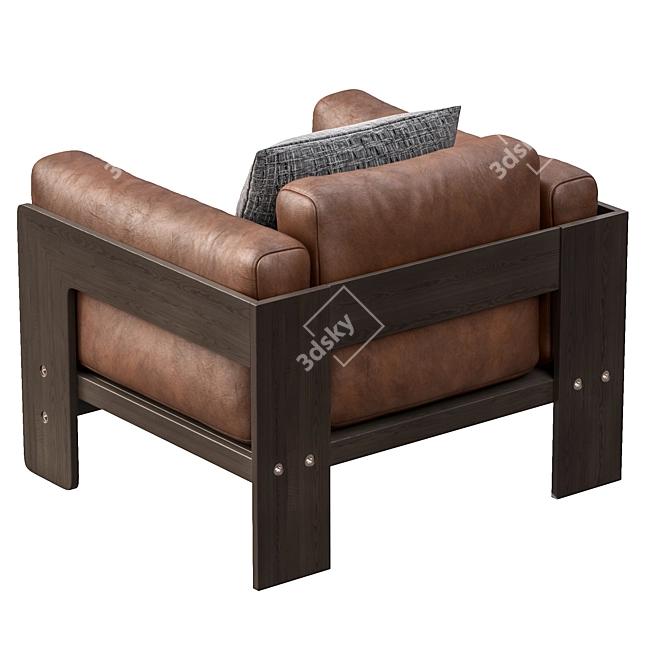 Elegant Bastiano Petite Settee 3D model image 2