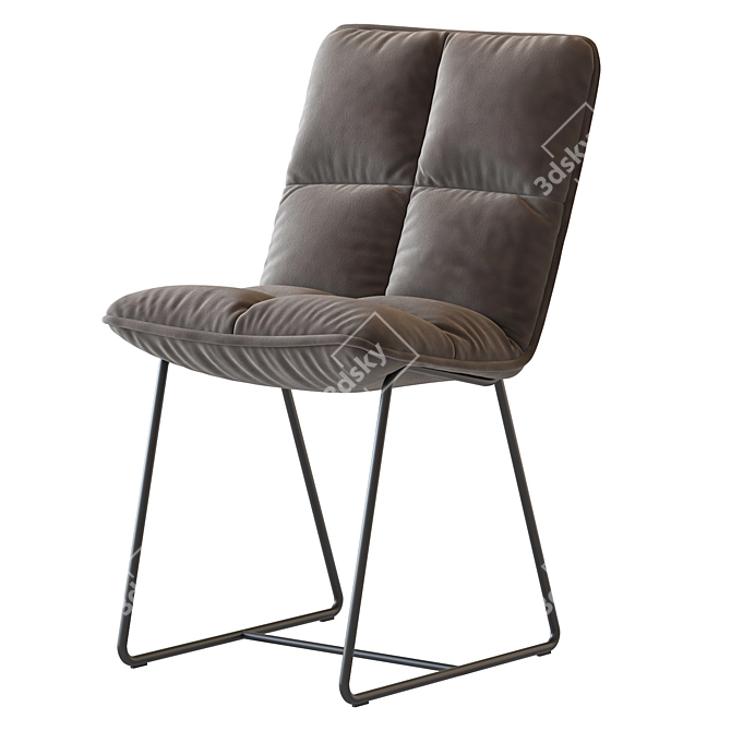 Cloud Grey Cotton Chair 3D model image 3