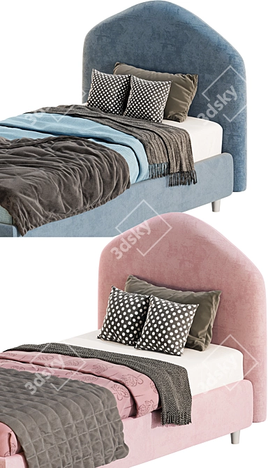 Modern Medea Single Bed: Stylish and Comfortable 3D model image 3