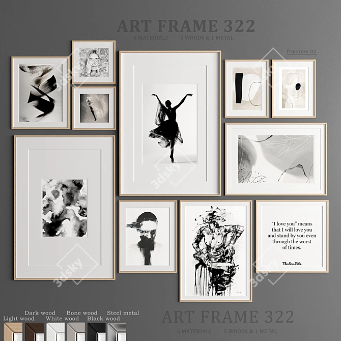 Art Frame 322: Versatile Frames, Various Sizes 3D model image 1