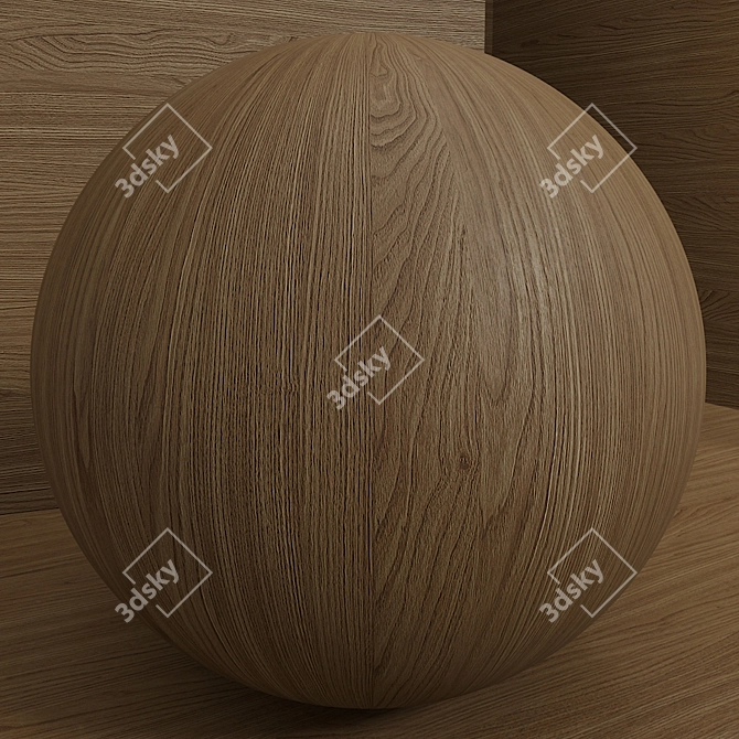 Seamless Walnut Wood Box Set 3D model image 2