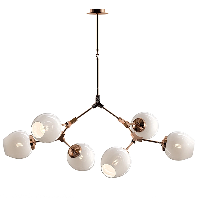 Lindsey Adelman Milk 6 Pendant Chandelier 3D model image 1