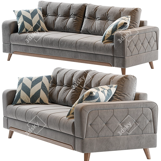 Modern Monty Sofa 156 3D model image 1