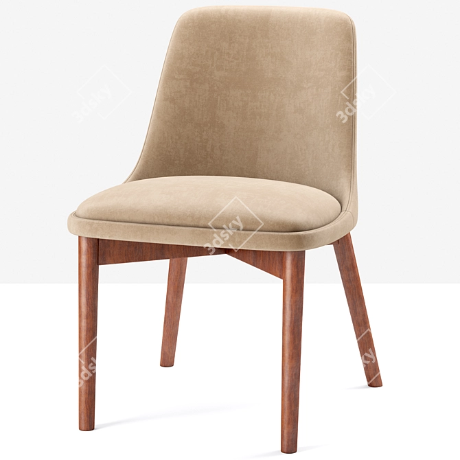 Elegant Celine Chair: Sophisticated Contract Furniture 3D model image 2