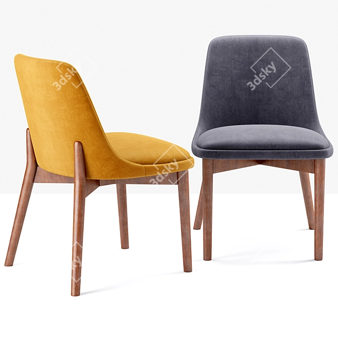 Elegant Celine Chair: Sophisticated Contract Furniture 3D model image 4