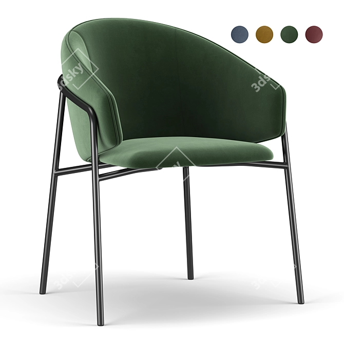Cozy Sims Chair 3D model image 1