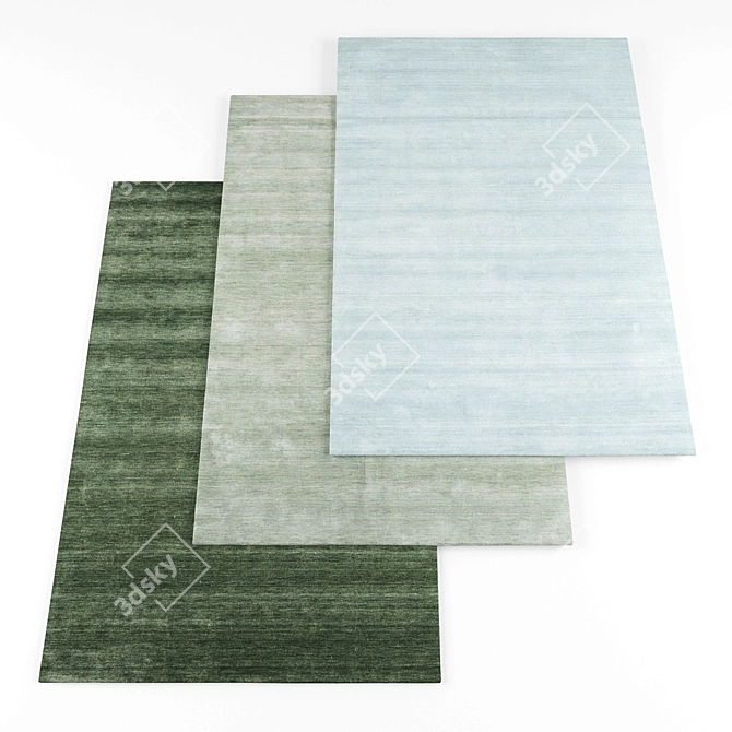 Variety Rug Collection: 5 Textures | High Resolution | Random Assortment 3D model image 1