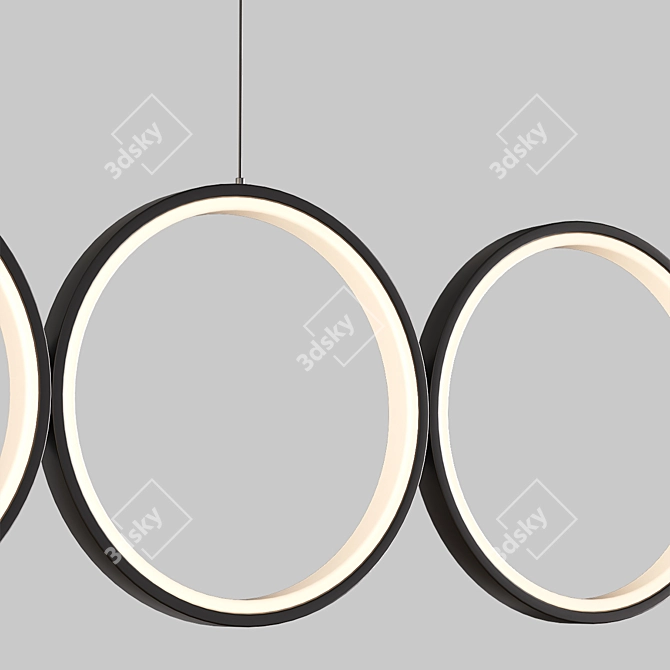 Scandinavian Style Ring Lamp 3D model image 2