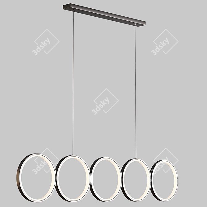 Scandinavian Style Ring Lamp 3D model image 3