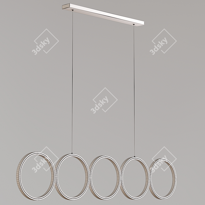 Scandinavian Style Ring Lamp 3D model image 4