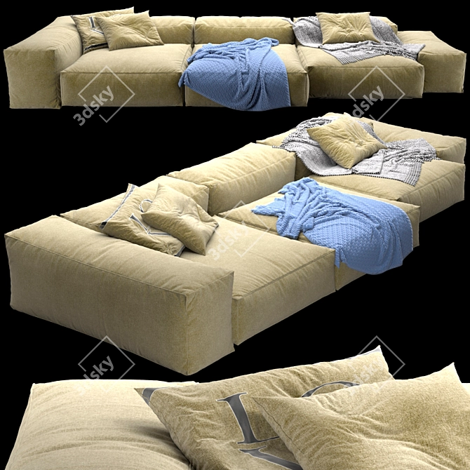 Ultimate Comfort Modular Sofa 3D model image 1