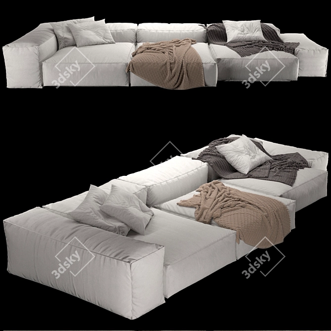 Ultimate Comfort Modular Sofa 3D model image 4